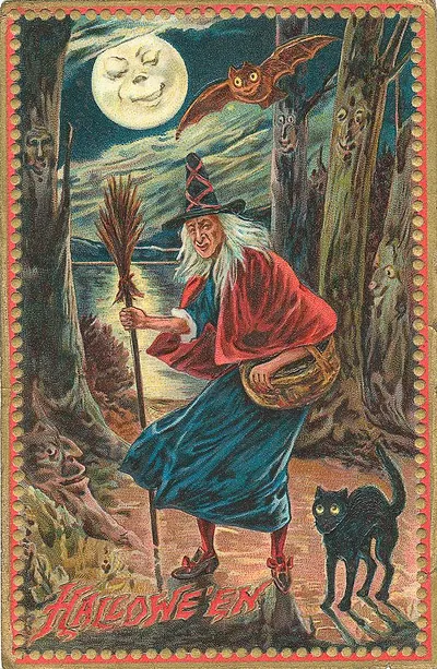 Vintage Halloween card no. 134