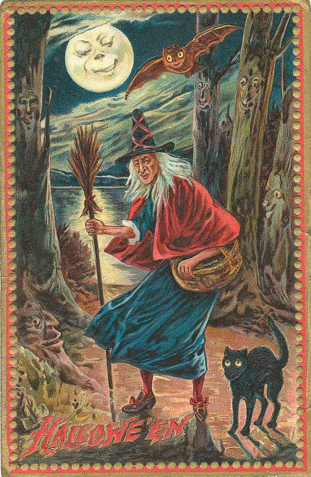Vintage Halloween card no. 134, Early 1900s — vintage postcard