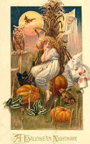 Vintage Halloween card no. 318, Early 1900s — vintage postcard