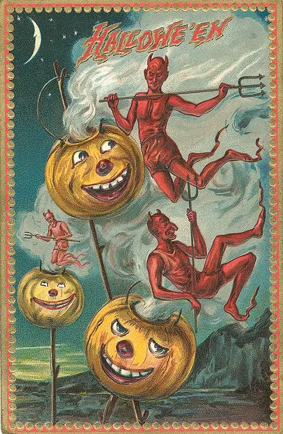 Vintage Halloween card no. 107