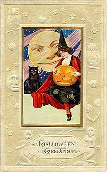Vintage Halloween card no. 196, Early 1900s — vintage postcard