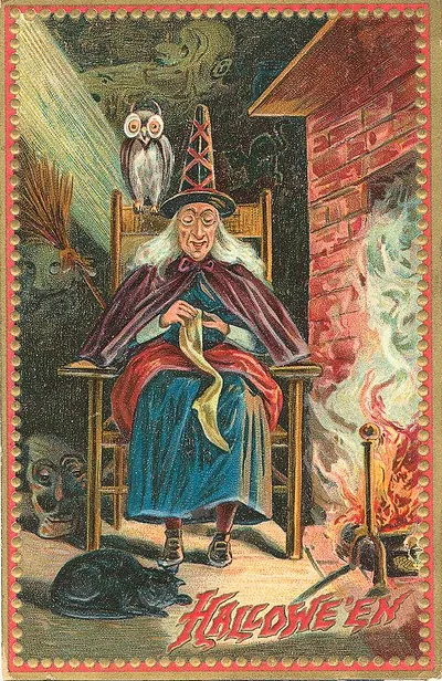 Vintage Halloween card no. 105