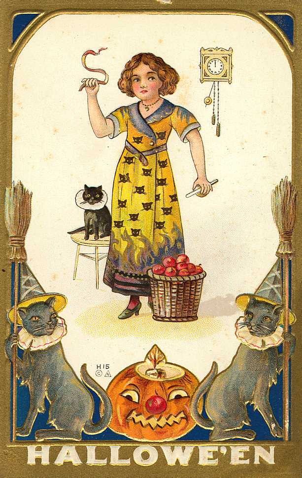 Vintage Halloween card no. 141, Early 1900s — vintage postcard