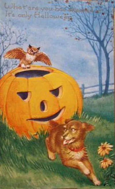 Vintage Halloween card no. 392