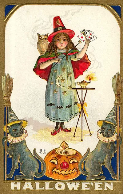 Vintage Halloween card no. 140