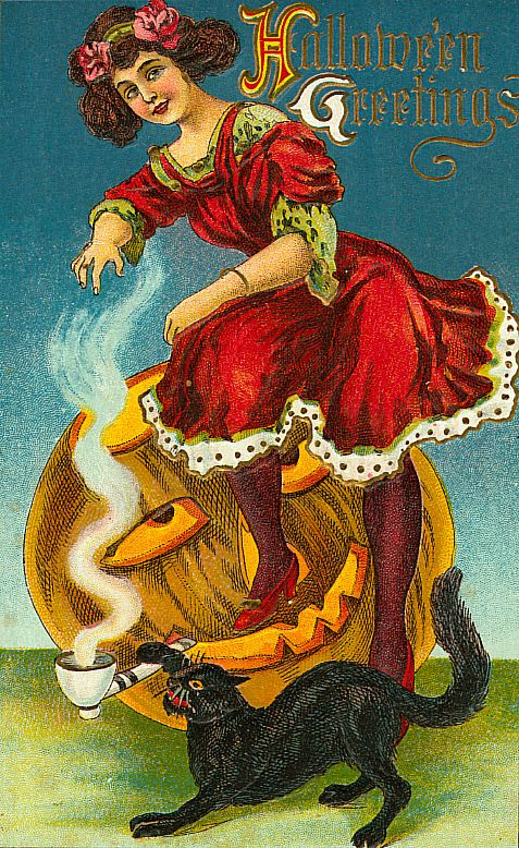 Vintage Halloween card no. 117, Early 1900s — vintage postcard