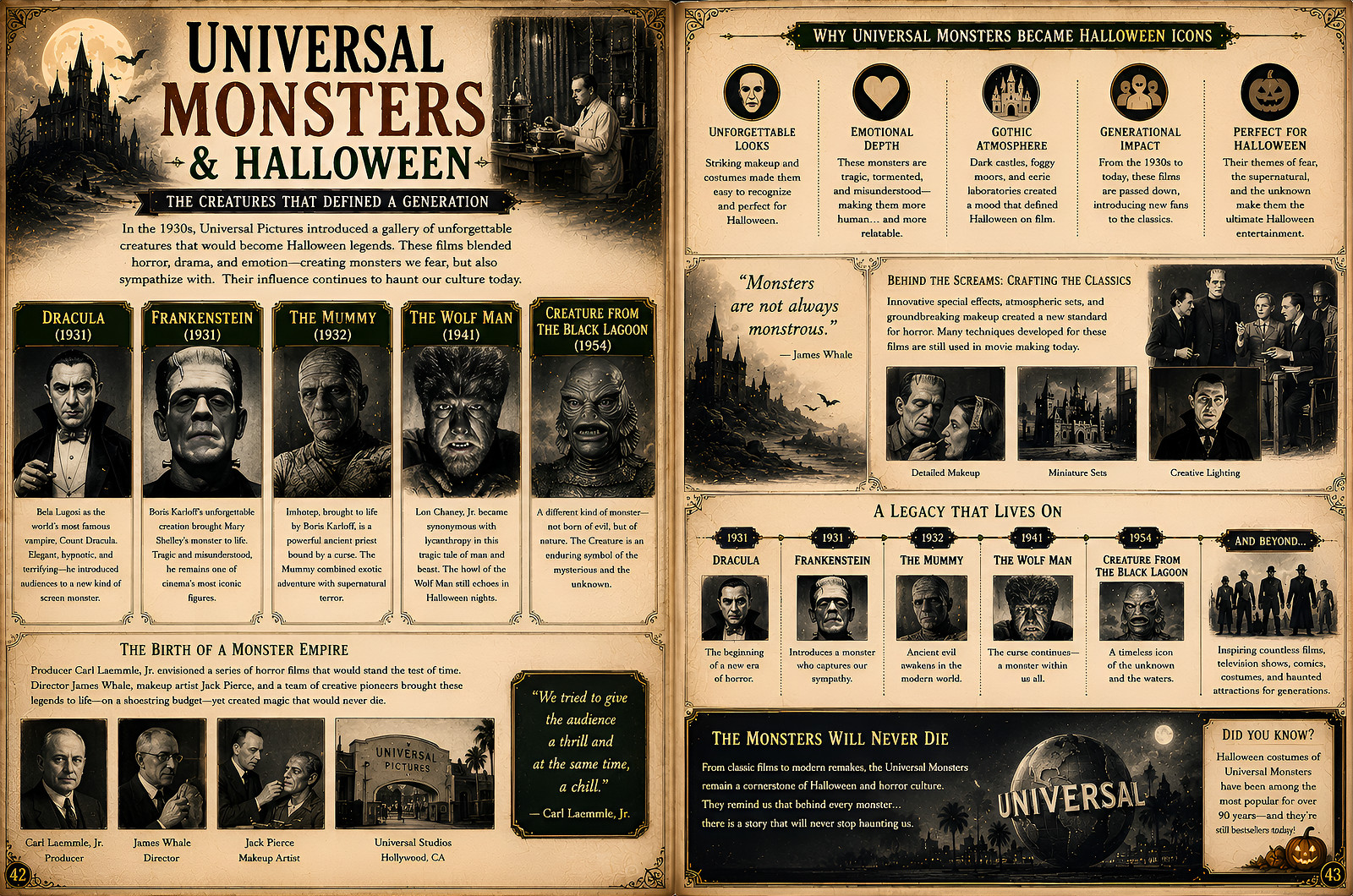 Universal's Monsters — historic image