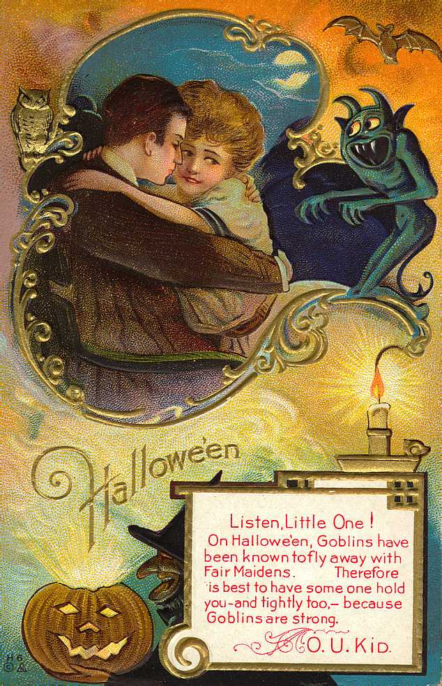 Vintage Halloween card no. 122, Early 1900s — vintage postcard