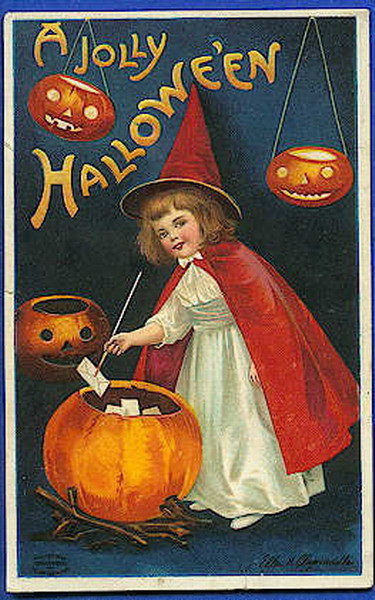 Vintage Halloween card no. 204, Early 1900s — vintage postcard