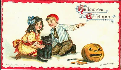 Vintage Halloween card no. 176
