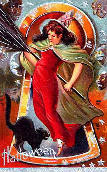 Vintage Halloween card no. 259, Early 1900s — vintage postcard