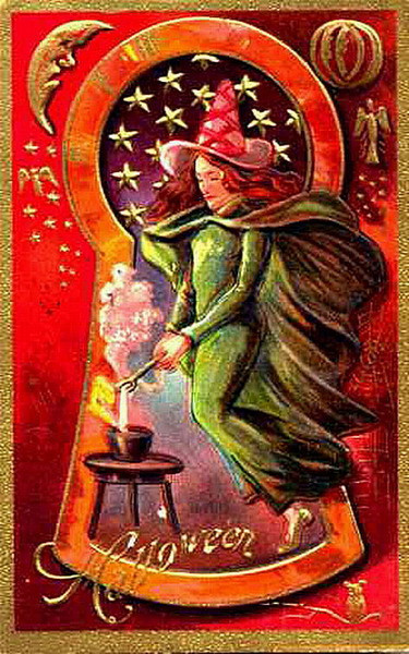 Vintage Halloween card no. 200, Early 1900s — vintage postcard