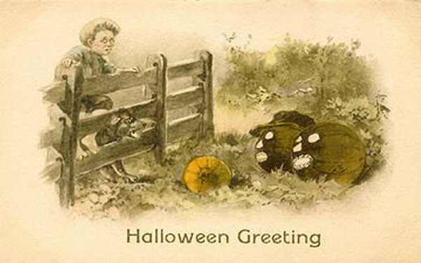 Vintage Halloween card no. 217, Early 1900s — vintage postcard
