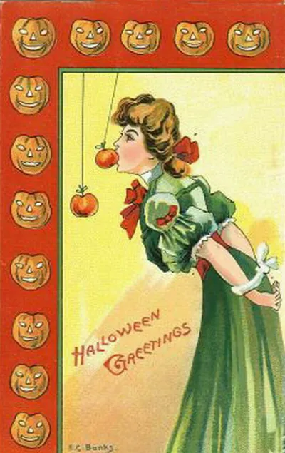 Vintage Halloween card no. 399