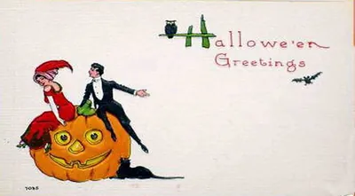 Vintage Halloween card no. 381