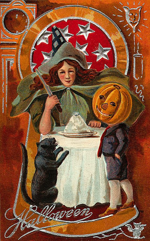 Vintage Halloween card no. 81, Early 1900s — vintage postcard