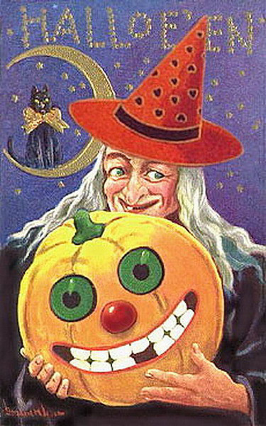 Vintage Halloween card no. 194, Early 1900s — vintage postcard