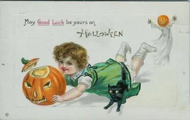 Vintage Halloween card no. 376