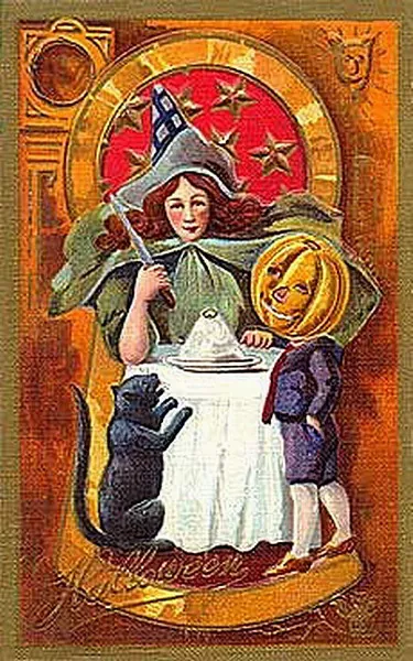 Vintage Halloween card no. 199