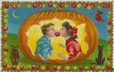 Vintage Halloween card no. 387