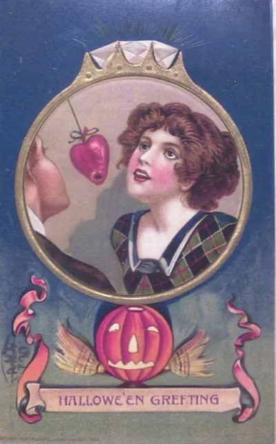 Vintage Halloween card no. 395
