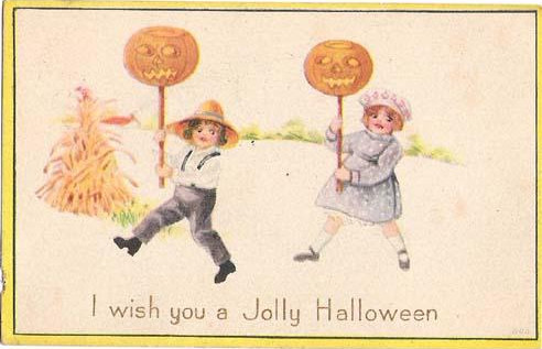 Vintage Halloween card no. 323, Early 1900s — vintage postcard