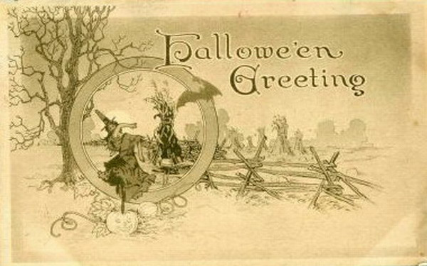 Vintage Halloween card no. 216, Early 1900s — vintage postcard