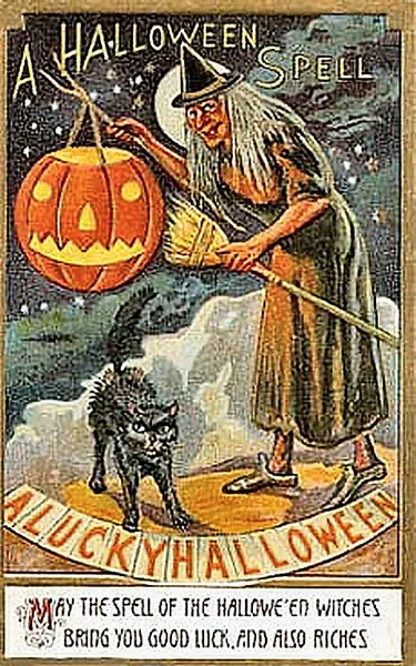 Vintage Halloween card no. 208
