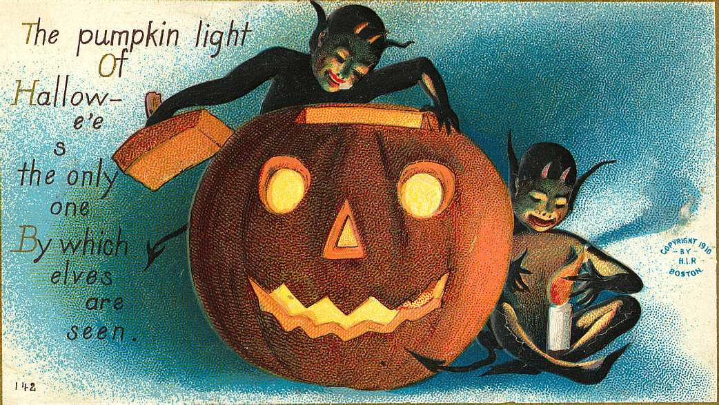 Vintage Halloween card no. 154, Early 1900s — vintage postcard