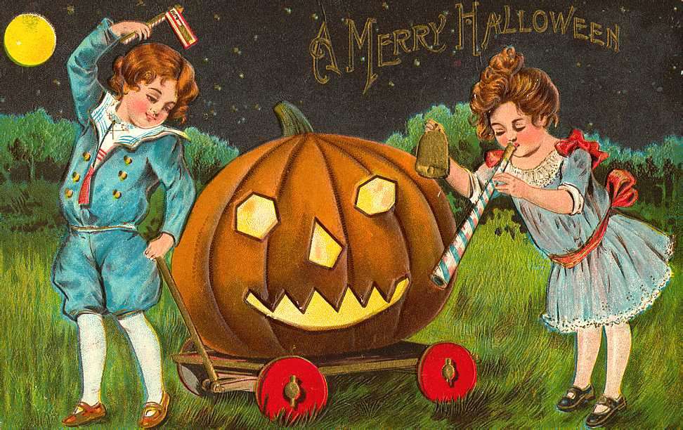 Vintage Halloween card no. 124, Early 1900s — vintage postcard