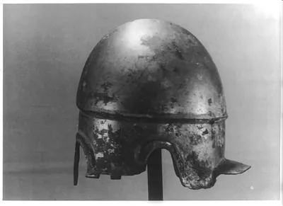 [Viking helmet - side view]