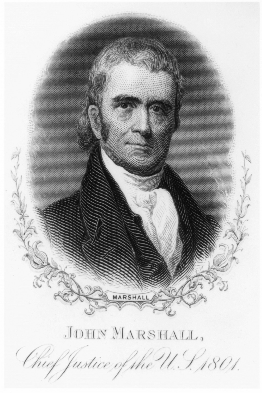 John Marshall (Chief Justice), 1755-1835, [no date recorded on caption card] — antique engraving