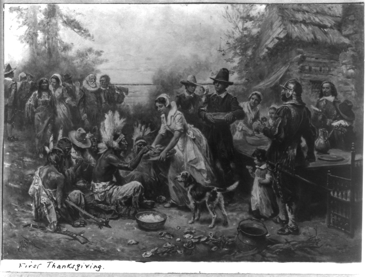 The first Thanksgiving 1621 / J.L.G. Ferris., Cleveland, Ohio : The Foundation Press, Inc., c1932. — historic print