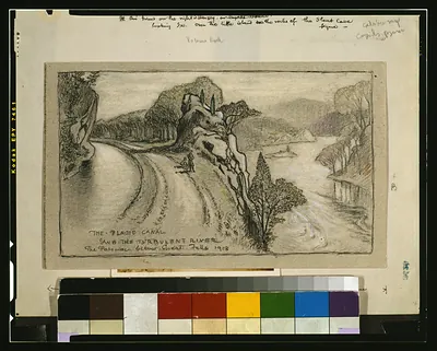 The placid canal and the turbulent river. The Potomac below Great Falls, 1918