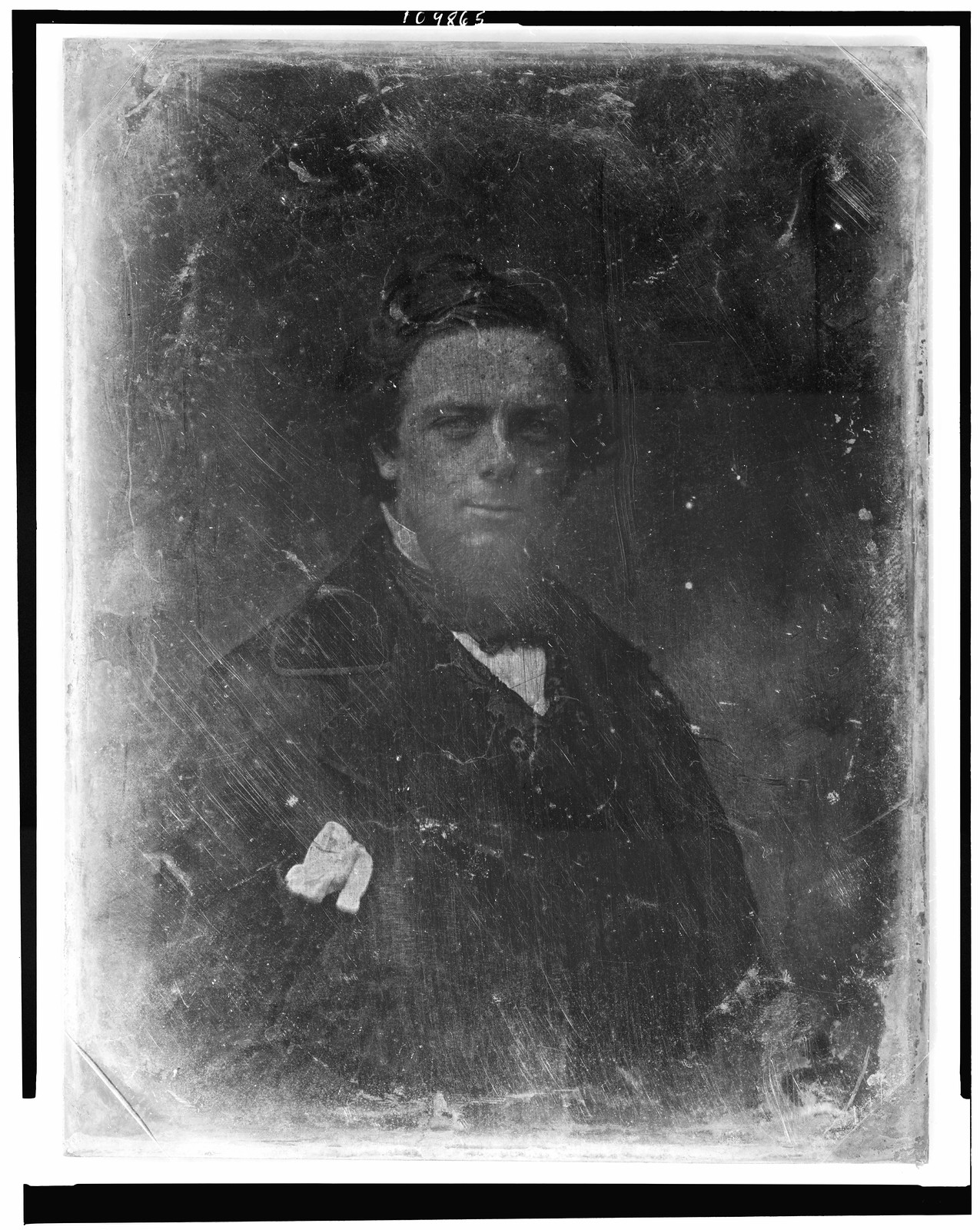 [Gerard Hallock, half-length portrait, facing front, with chin whiskers], [between 1844 and 1860] — historic photograph