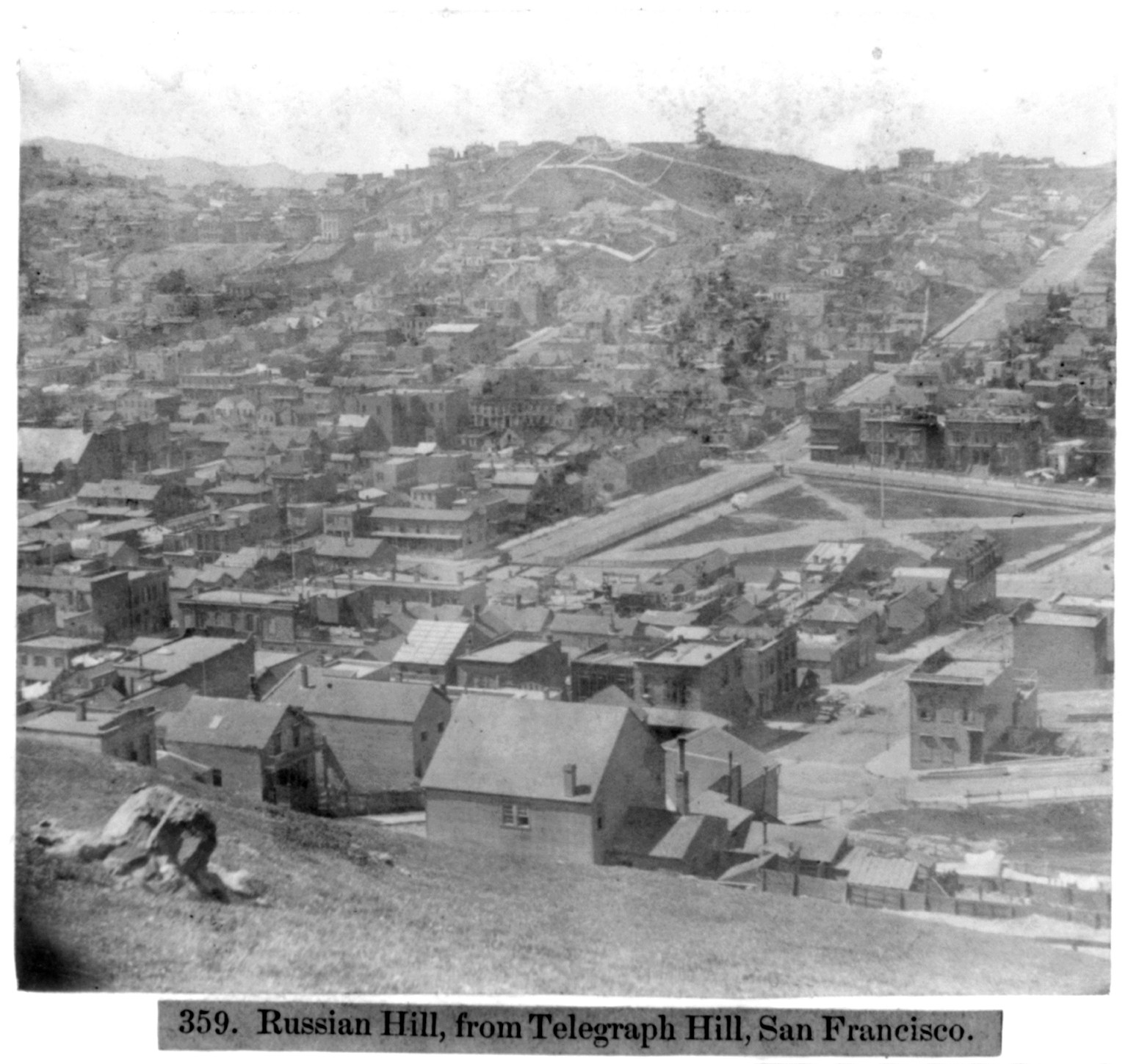 Russian Hill from Telegraph Hill, San Francisco, [published 1866] — historic photograph