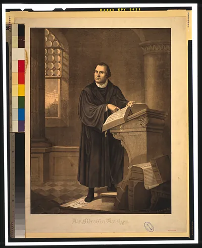 Dr. Martin Luther / The Milwaukee Litho. & Engr. Co. ; original painting by F.W. Wehle, 1882.