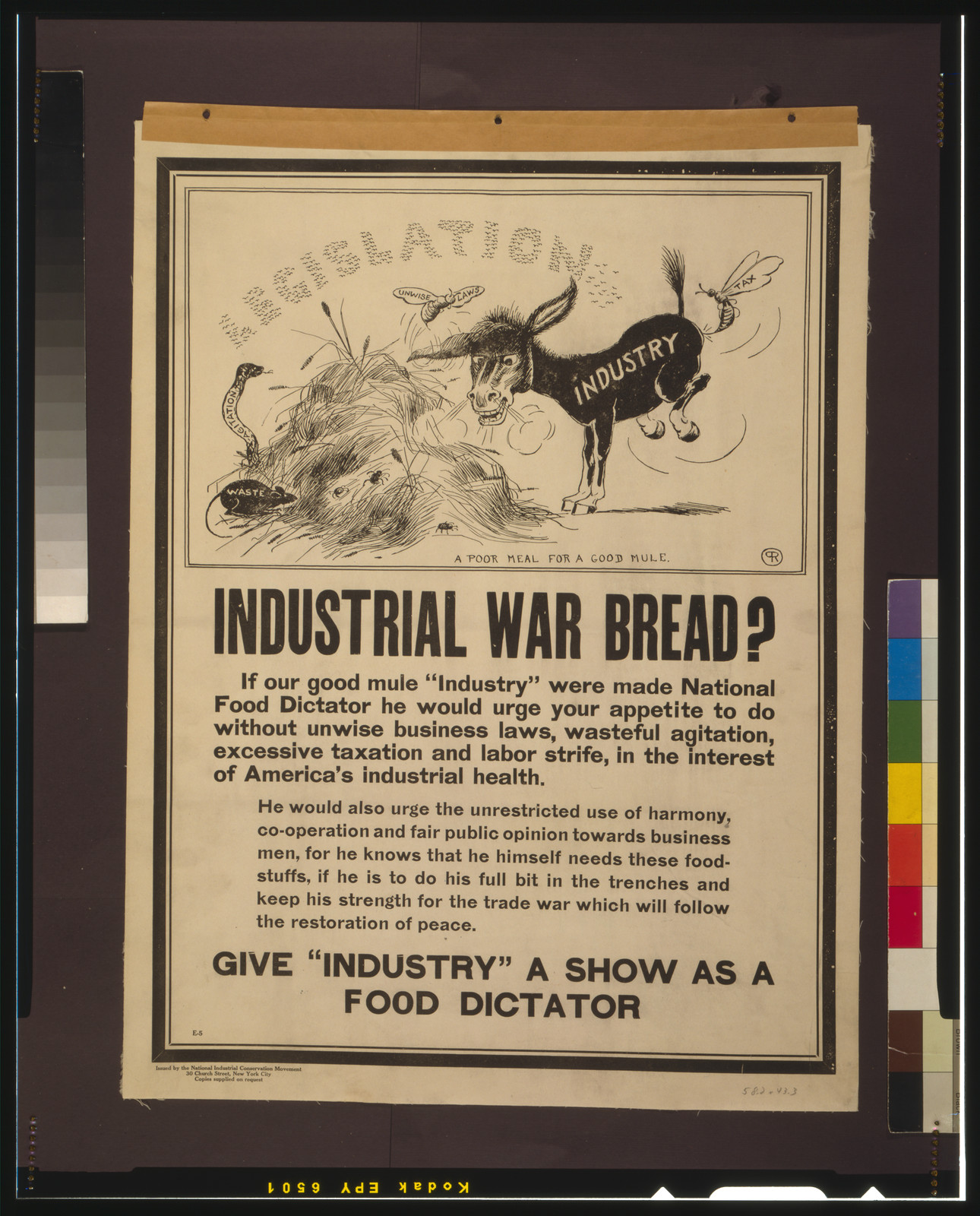 Industrial war bread? / PR., [1917] — vintage poster