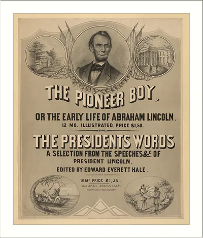 Advertisement for The Pioneer Boy and The Presidents Words