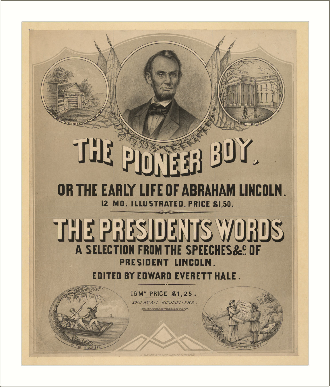 Advertisement for The Pioneer Boy and The Presidents Words — historic image