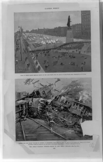 The Great railway strikes--scenes in and about Chicago