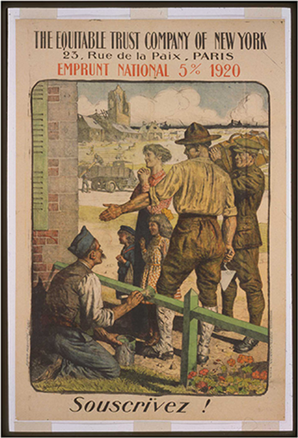 The Equitable Trust Company of New York. Emprunt National 5% 1920. Souscrivez!, 1920 — vintage poster