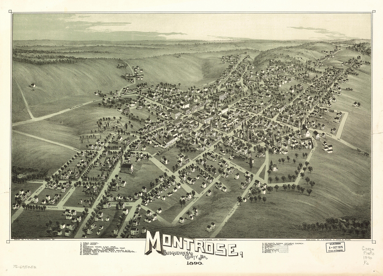 Montrose, Pennsylvania, 1890, 1890 — antique map