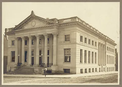 Exterior view of the Carnegie Stout library building