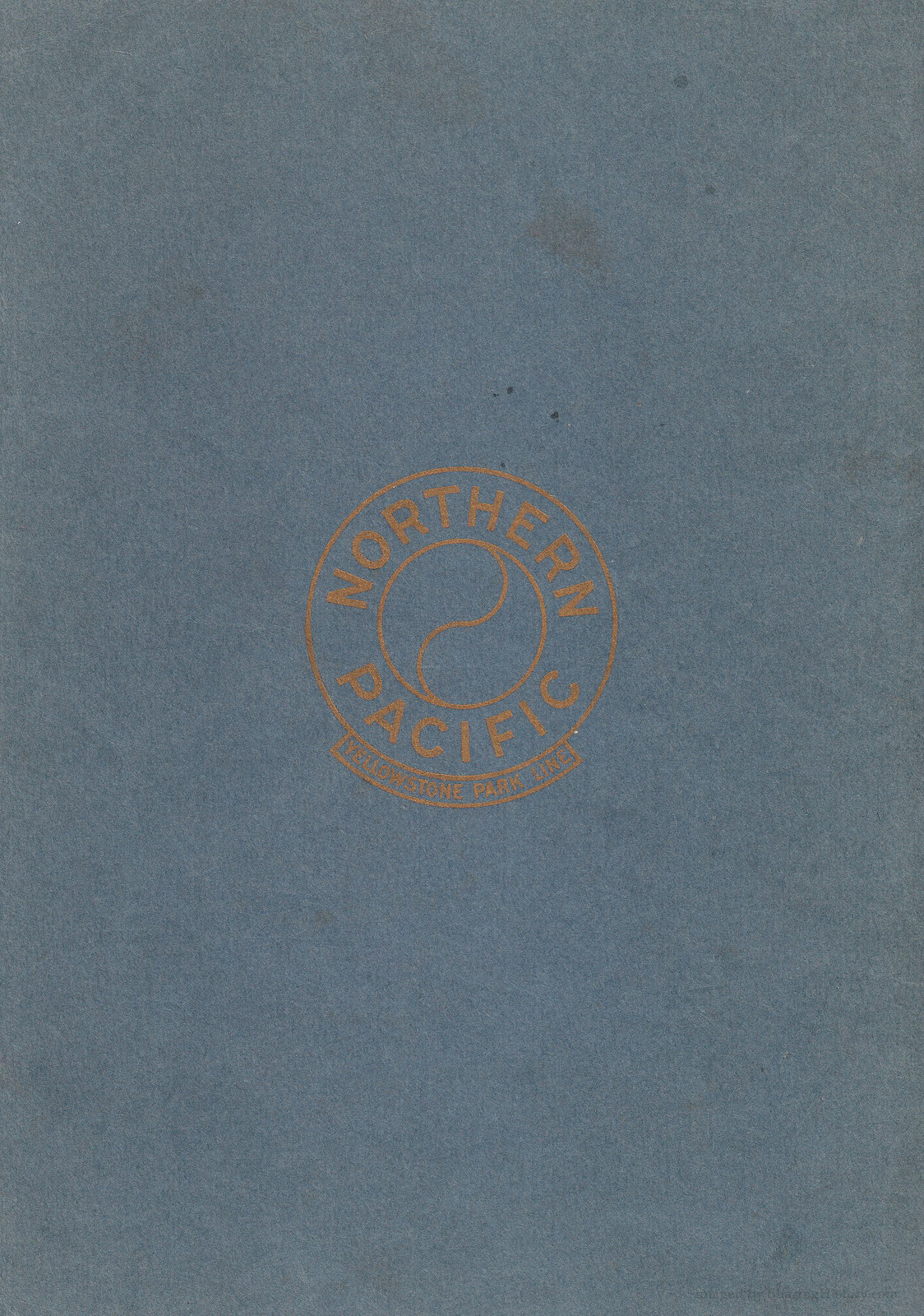 Blue cover with Northern Pacific Yellowstone Park logo — historic image