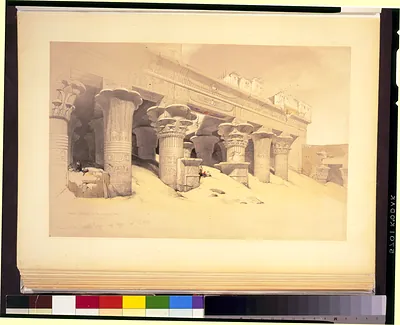 Portico of the Temple of Edfou--upper Egypt Novr 23rd 1838 / David Roberts, R.A.
