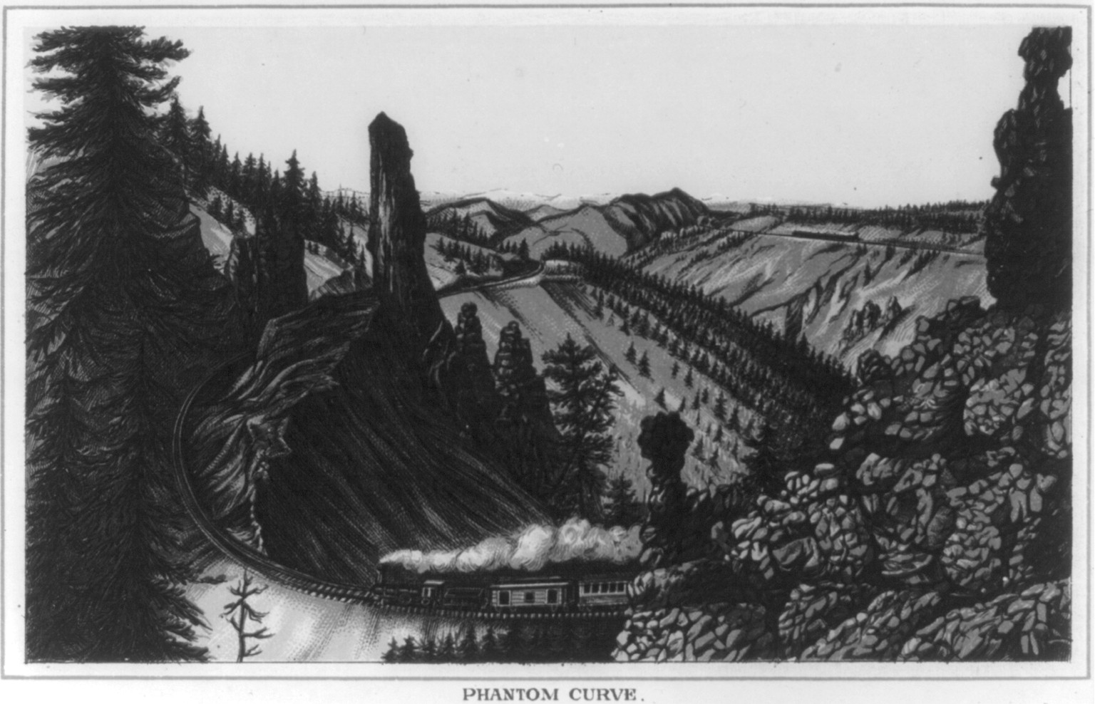 Phantom Curve [on Denver & Rio Grande Railroad, Colo.], [no date recorded on caption card] — historic image