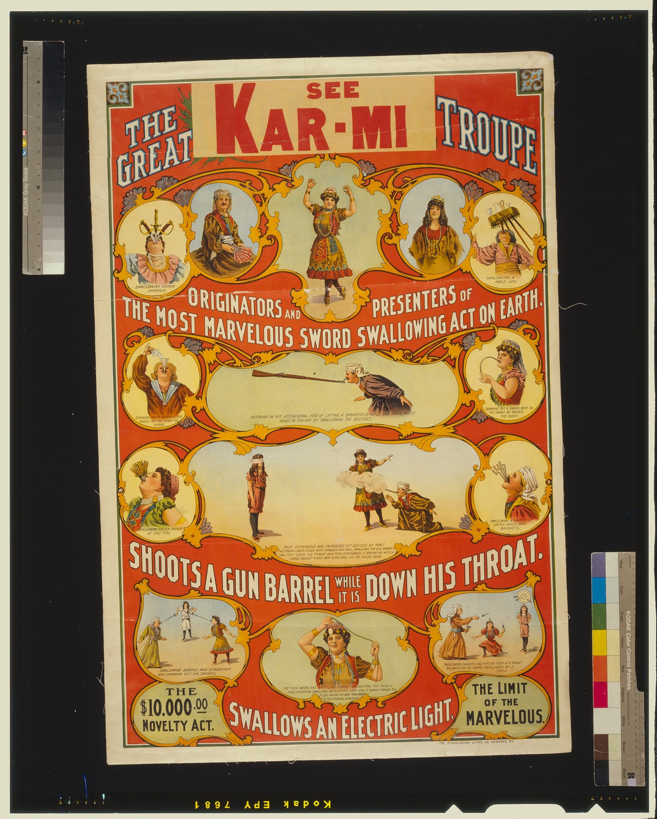 Great Kar-mi Troupe., Newport, Ky. : Donaldson Litho. Co., [19--] — vintage poster
