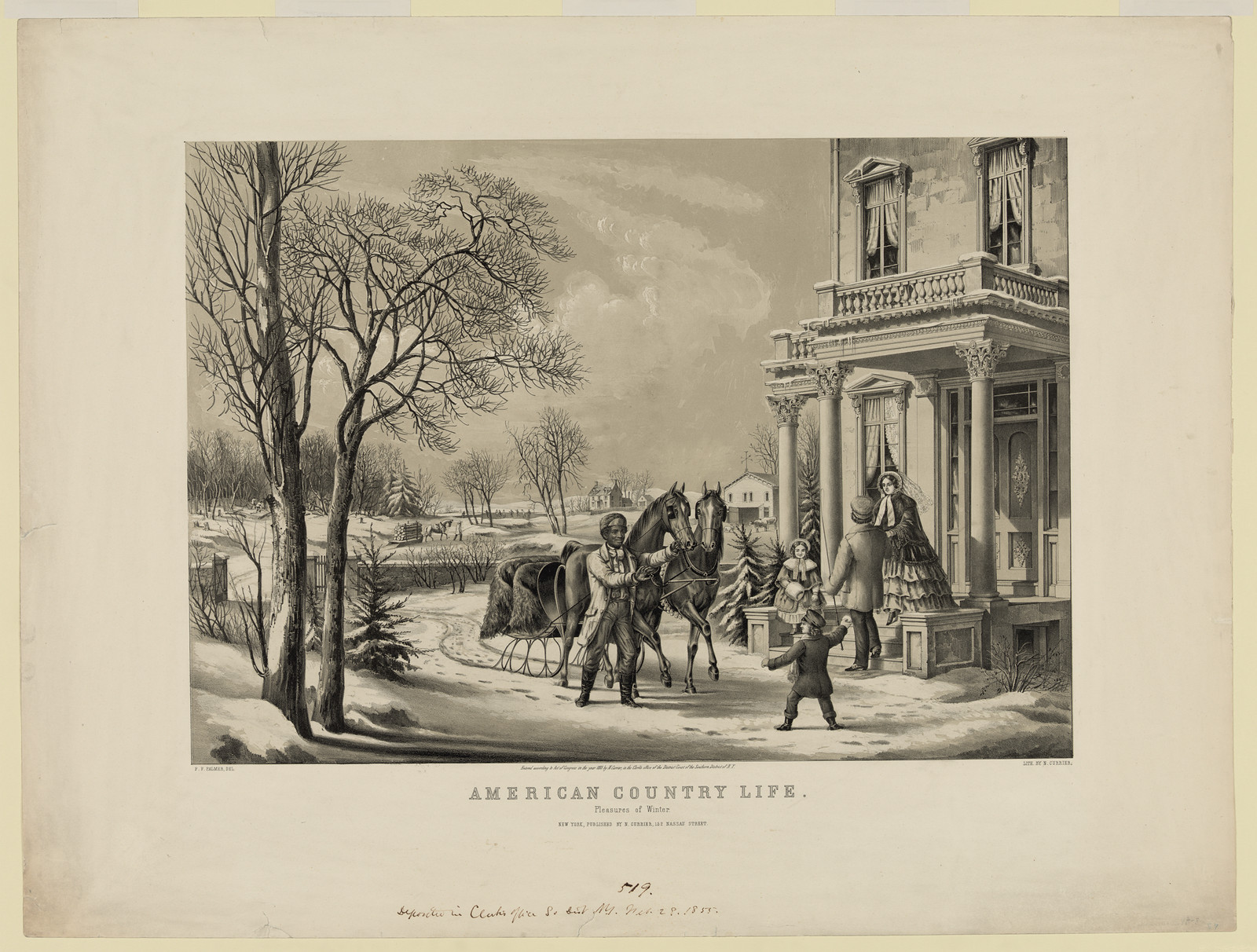 American Country Life. Winter — historic image