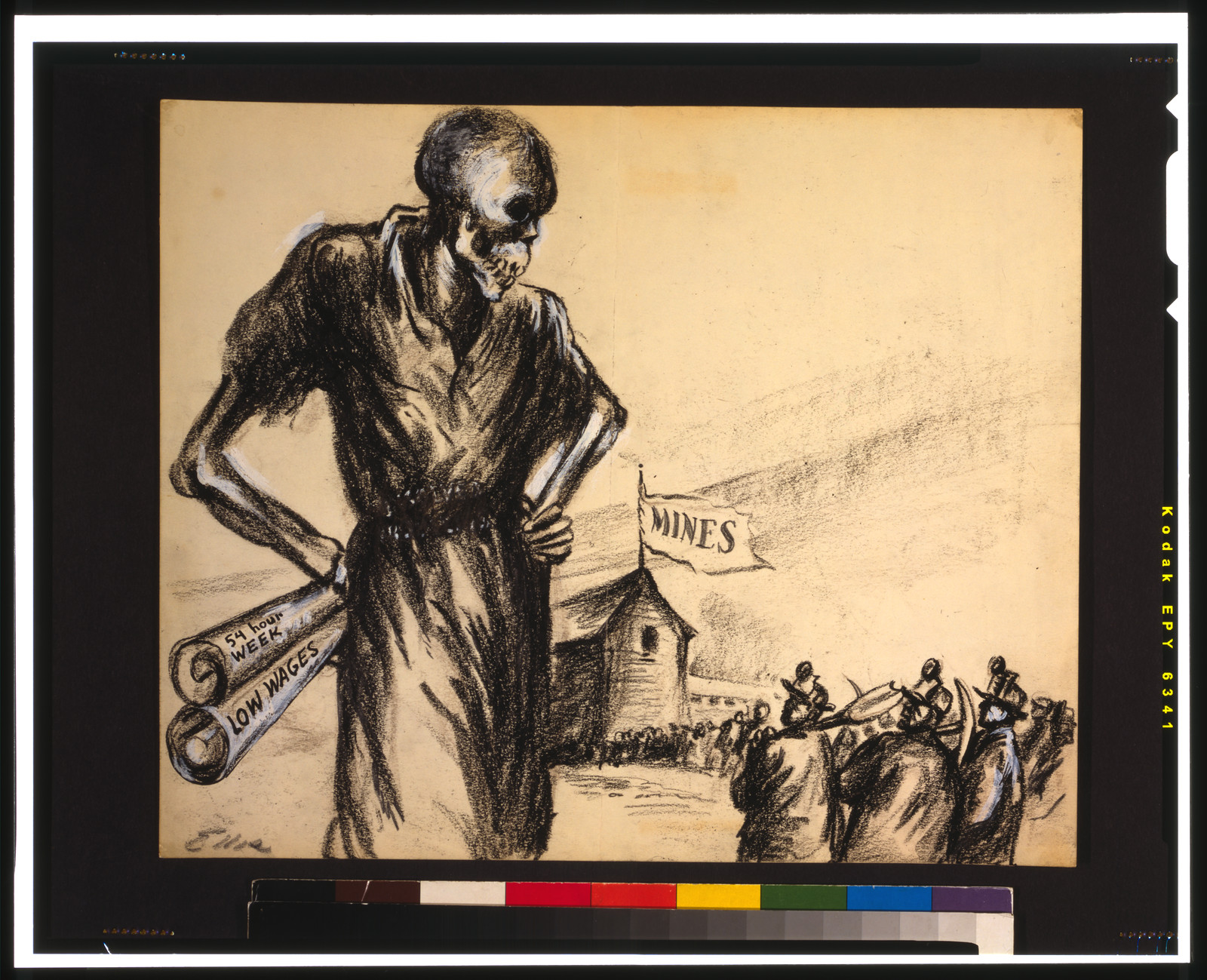 54 hour week, low wages / Ellis., [between 1930 and 1939] — historic drawing
